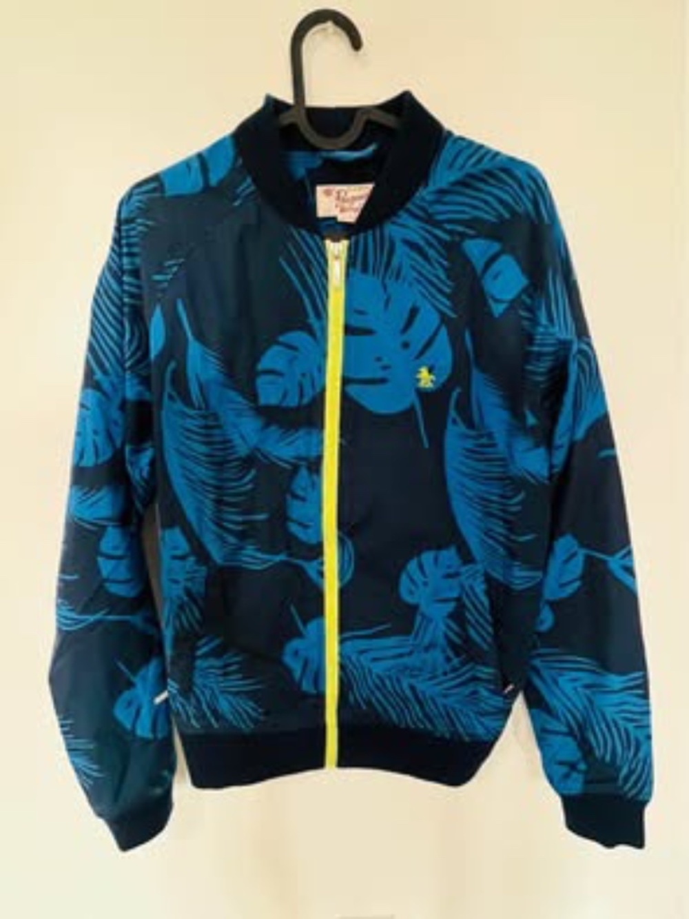 Original Penguin Tropical Print Bomber Jacket- Size Small- Unisex Y2K Streetwear